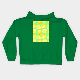 Watercolor lemons pattern Kids Hoodie